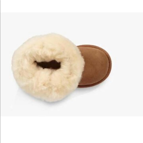 TODDLER UGG BOOT BAILEY BUTTON II CHESTNUT ORIG WATER RESISTANT - Picture 4 of 8